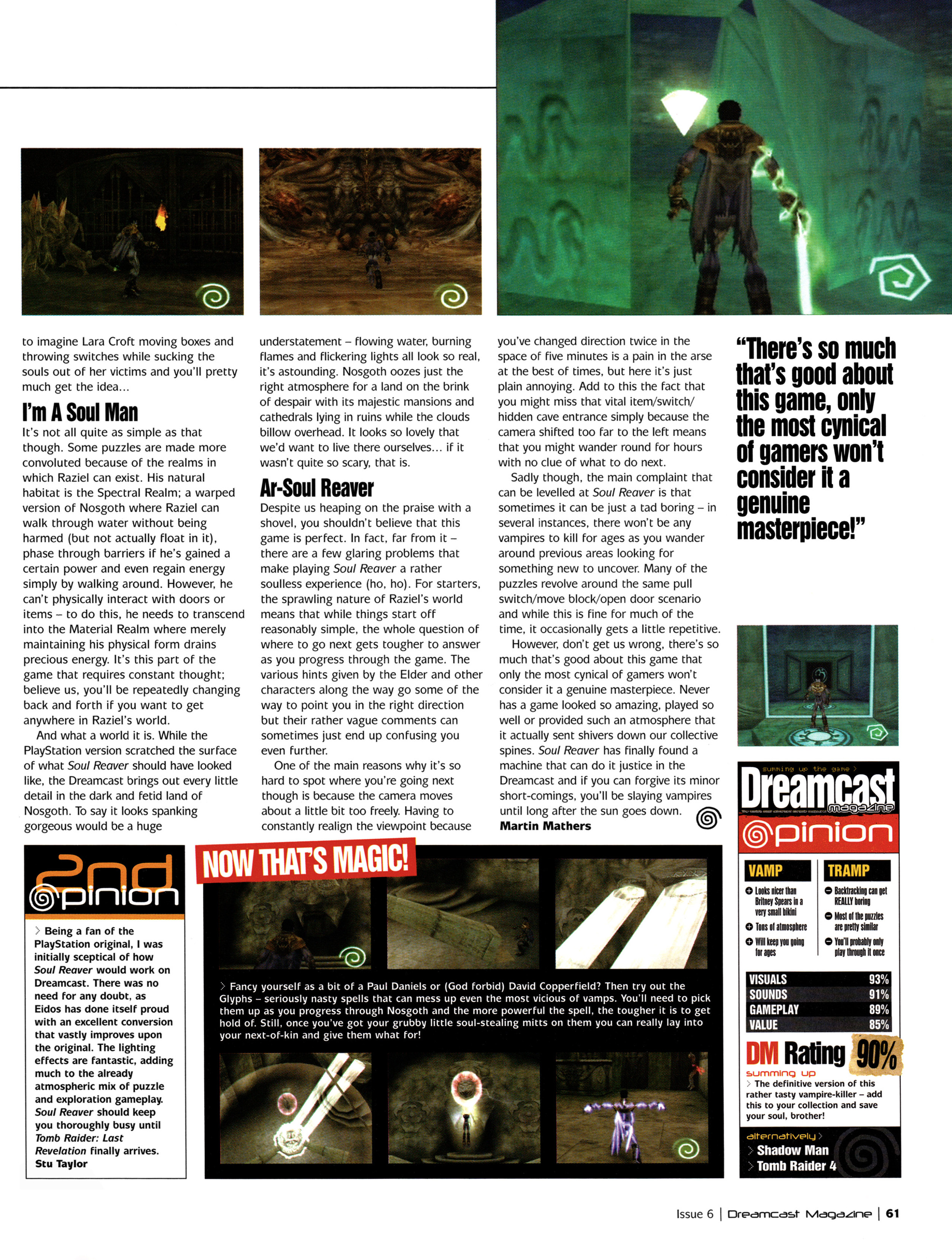 The review for Legacy of Rain: Soul Reaver on Dreamcast from Dreamcast Magazine 6 - February 2000 (UK)

score: 90%