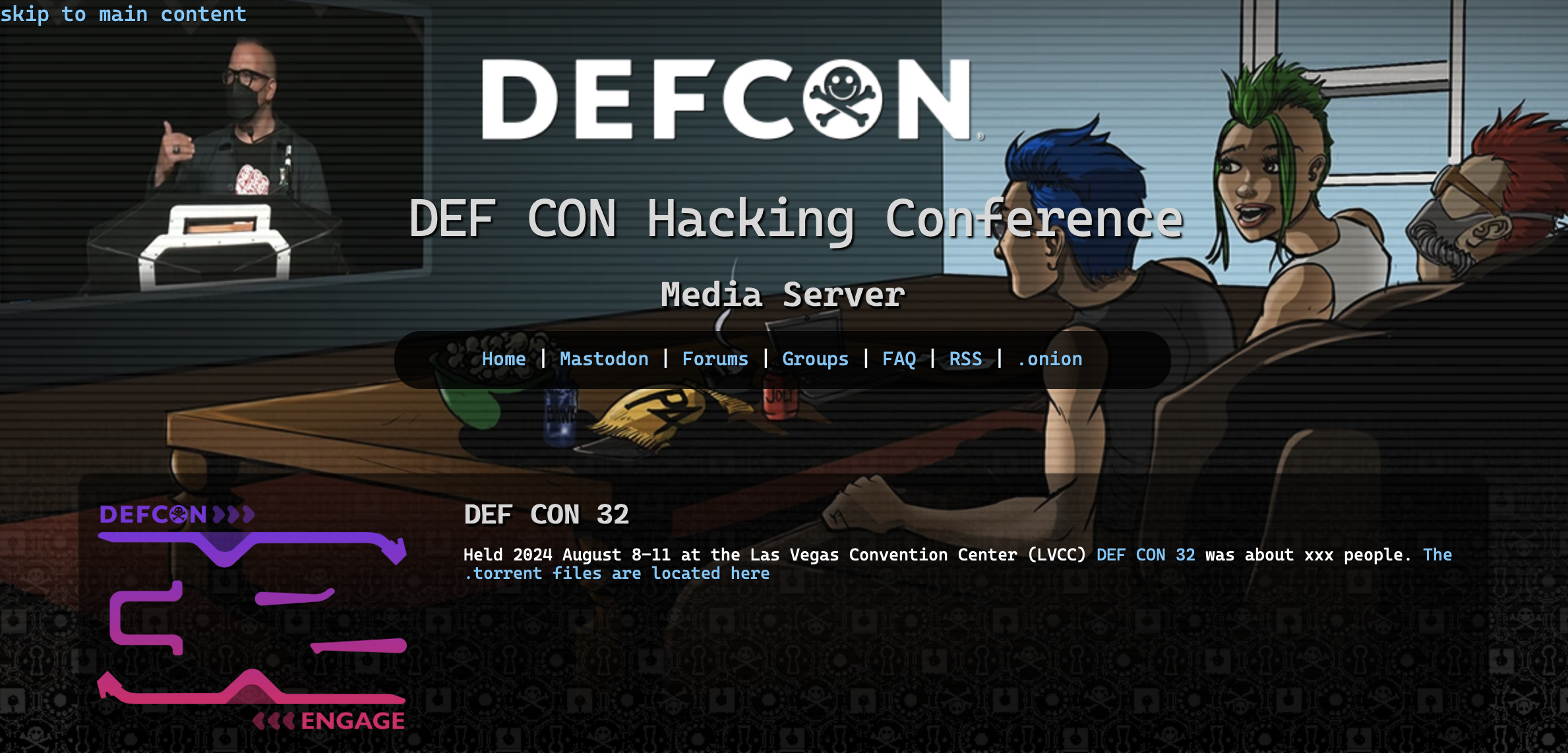 the header for the DEF CON 32 page on media.defcon.org