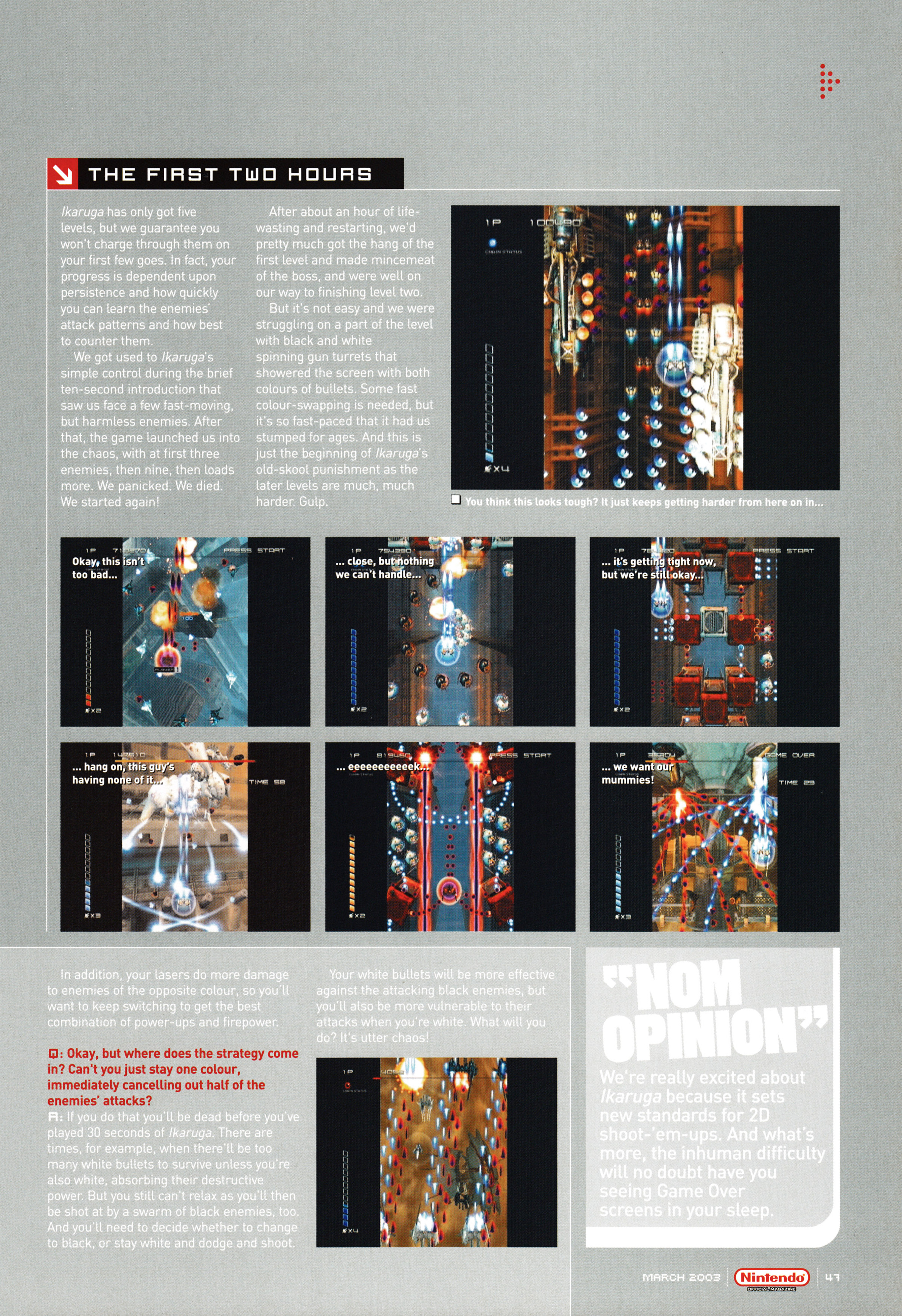 Preview for Ikaruga on GameCube from Nintendo Official Magazine 126 - March 2003 (UK)