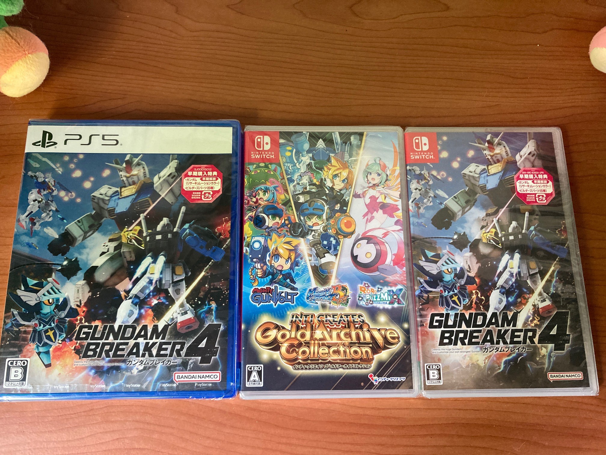 Gundam Breaker 4 on PS5 and Switch, as well as Into Creates Gold Archive Collection on Switch