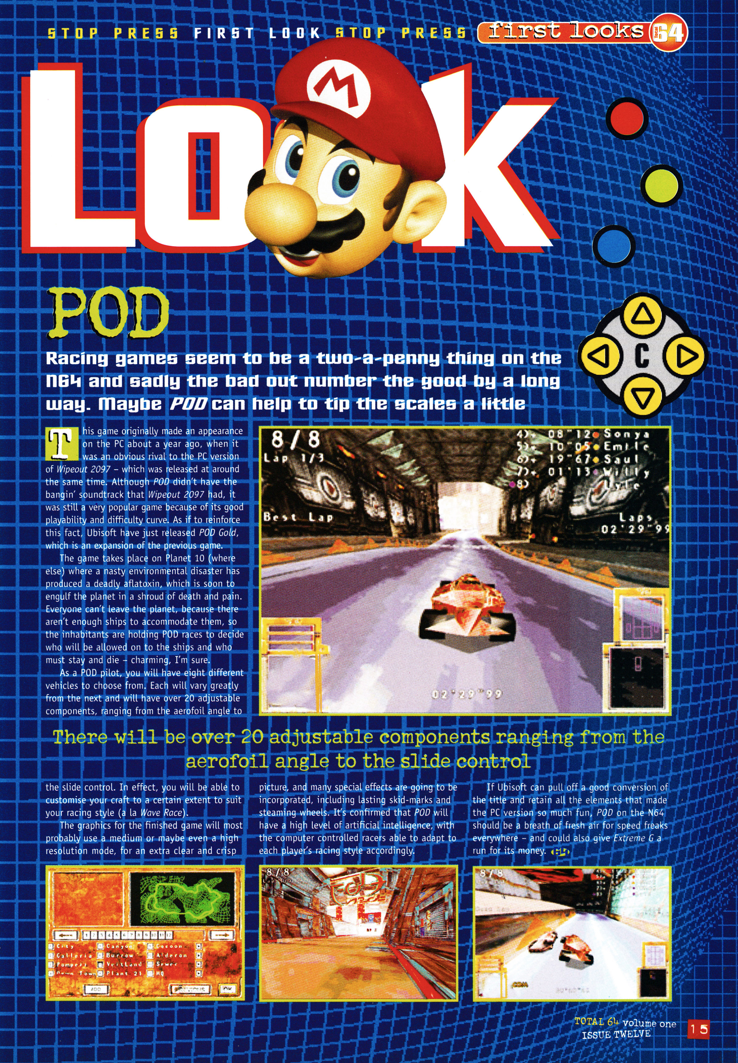 We also have the unreleased Jest by Ubisoft for the Nintendo 64.
Taken from Total 64 No.12 Volume 1 Issue 12 - January 1998 (UK)